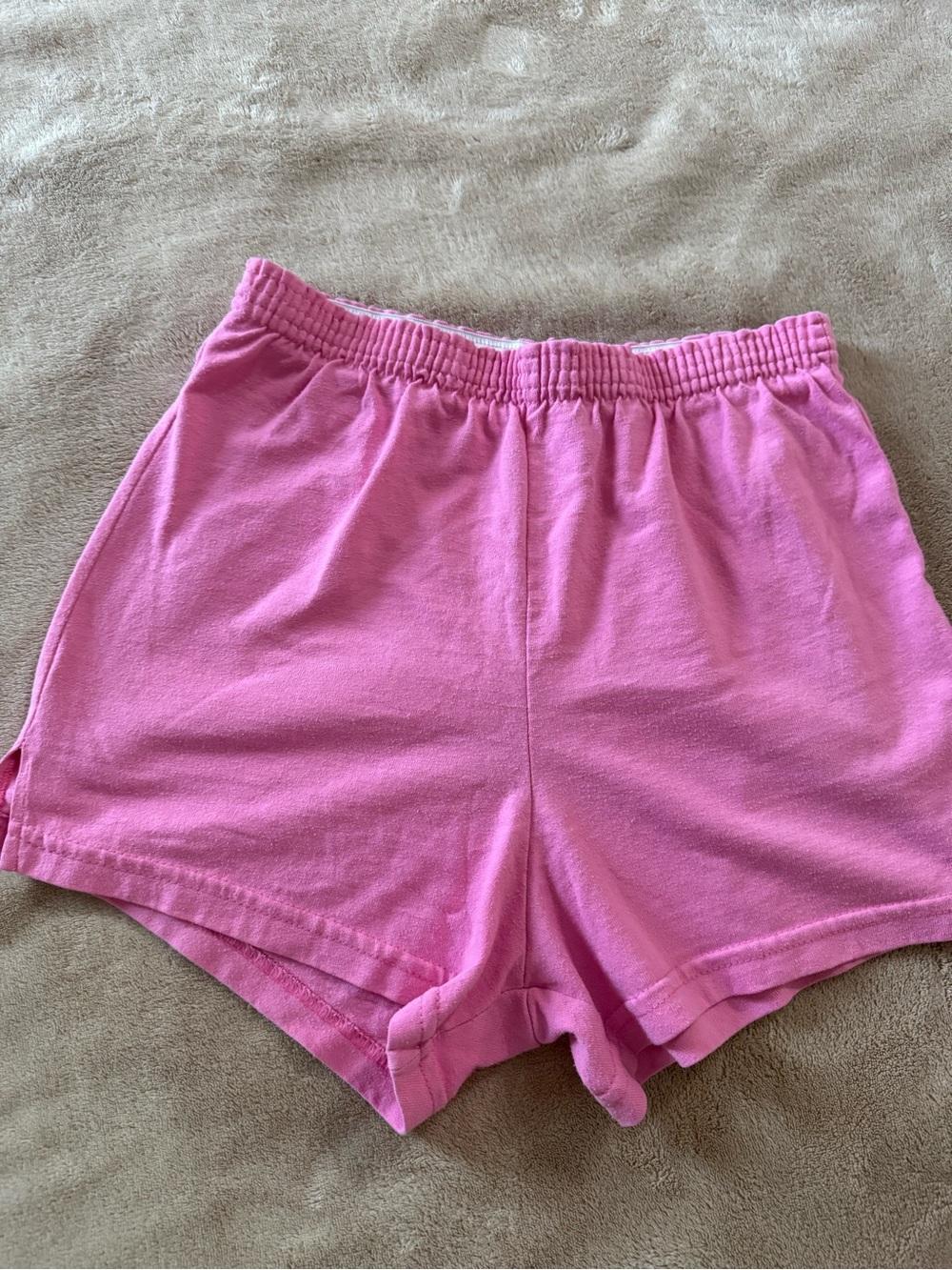 Pink Elastic Waist Soffe Shorts